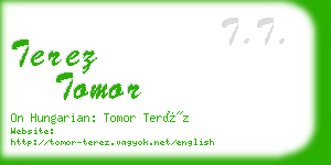 terez tomor business card